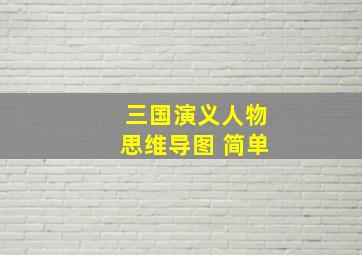 三国演义人物思维导图 简单